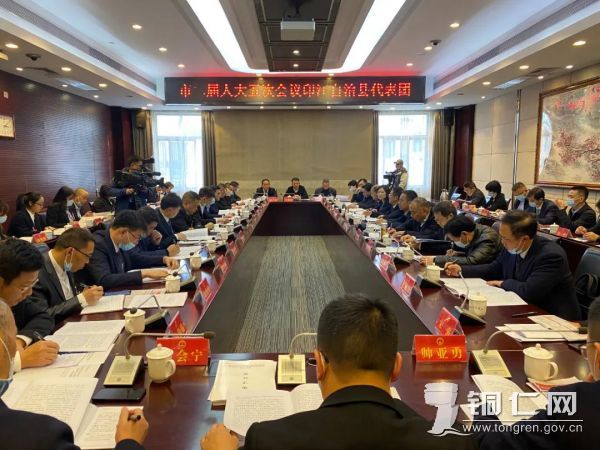 3印江代表团召开会议,审议市政府工作报告